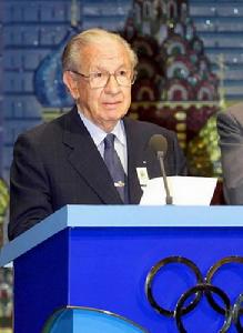 薩馬蘭奇 宣布北京獲得2008年奧運會主辦權
