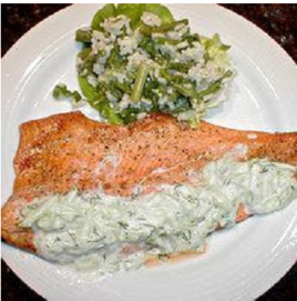 虹鱘魚拌優酪乳青瓜醬 虹鱘魚拌優酪乳青瓜醬