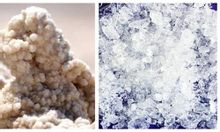 左圖：滷水結晶；右圖：冰毒