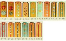 1955年頒發的中國軍銜圖樣