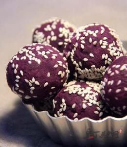 芝麻紫薯芝士球 芝麻紫薯芝士球