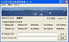 中英文姓名批量轉換器 中英文姓名批量轉換器