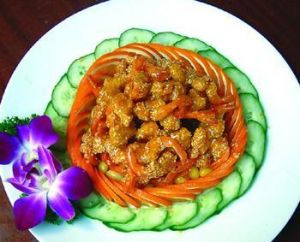 香橙白果芝麻蝦 香橙白果芝麻蝦