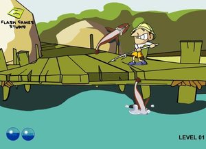 男孩捕魚 男孩捕魚