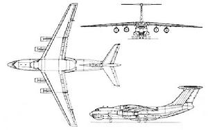 伊爾-76中程運輸機線圖
