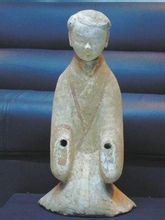 漢彩繪女跪俑 漢彩繪女跪俑