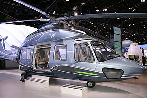 Eurocopter EC175 在 2009年巴黎航展做靜態展示 乘員： 2人 載客量： 16人 長度： （） 鏇翼直徑： （） 高度： （） 鏇翼面積： （） 空重： （） 最大起飛重量： 7,000 公斤（15,433 磅） 發動機： 2&times;加拿大普惠公司 PT6C-67E 渦輪軸發動機，每個 1,325 千瓦（2,000 馬力） 類型 中型運輸直升機（Medium utility helicopter） 製造商 哈爾濱飛機工業集團有限責任公司歐洲直升機公司 首飛 2009年12月17日於馬賽