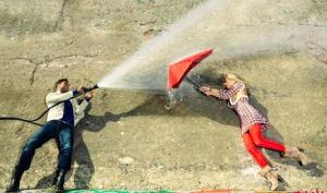 Senz雨傘正在進行風洞測試