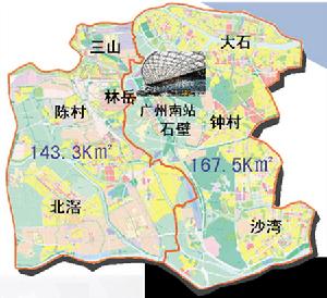 廣義範圍(“南番順”310平方公里)