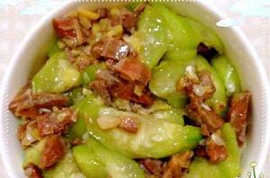 臘腸蒸絲瓜 臘腸蒸絲瓜