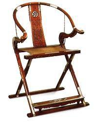 黃花梨鑲銅交椅