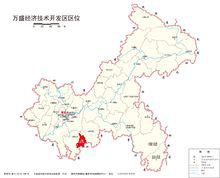 萬盛經開區在重慶市的區點陣圖