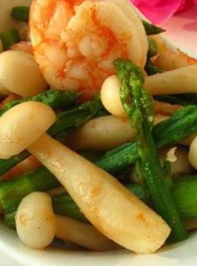 蝦仁蘆筍蟹味菇 蝦仁蘆筍蟹味菇