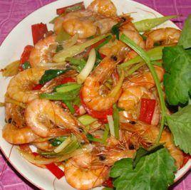 芹菜炒蝦子 芹菜炒蝦子