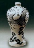 明洪武青花雲龍紋“春壽”瓶