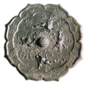 唐打馬球菱花鏡 唐打馬球菱花鏡