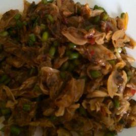 蒜苔爆炒蛤蜊乾 蒜苔爆炒蛤蜊乾