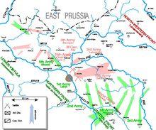 華沙戰役態勢(波軍從南面進攻蘇軍側翼)