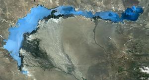 巴爾喀什湖衛星圖片