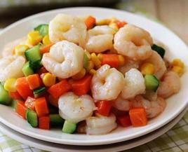 三色炒蝦仁 三色炒蝦仁