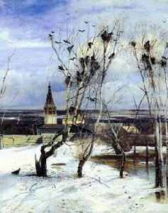 白嘴鴉飛來了油畫 白嘴鴉飛來了油畫