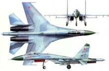 蘇-27戰鬥機三視圖