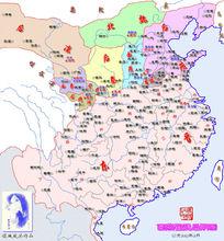 392年東晉十六國形勢圖