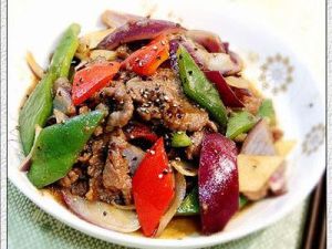蚝油黑椒炒牛肉