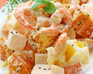 哈密瓜炒鮮蝦 哈密瓜炒鮮蝦