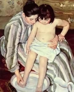 卡薩特畫洗澡 卡薩特畫洗澡