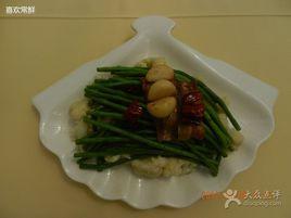 長豆角炒花菜 長豆角炒花菜