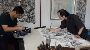 接受中國畫都書畫頻道採訪