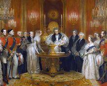 維多利亞公主的洗禮儀式，繪於1841年