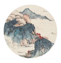 許麗晴鏡片山水作品