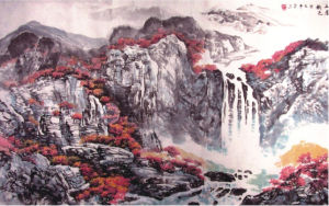 山居秋色（國畫）