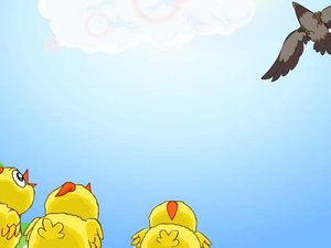 母雞救小雞 母雞救小雞