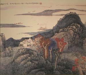 《傾杯&middot;鶩落霜洲》詞意畫