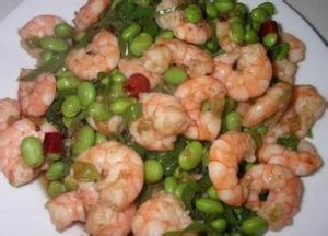 鮮蝦毛豆煲 鮮蝦毛豆煲