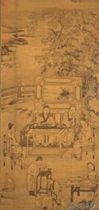 元人畫聽琴圖軸 元人畫聽琴圖軸