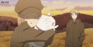 可愛的她喜歡貓老師。