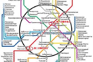 莫斯科捷運線路圖：紅圈處為發生爆炸發生地