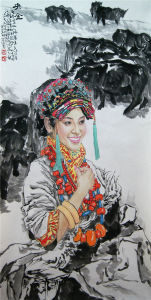 《央金》138x68cm 2013年作.JPG