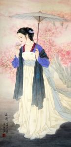 著名畫家方人也作品《花香》