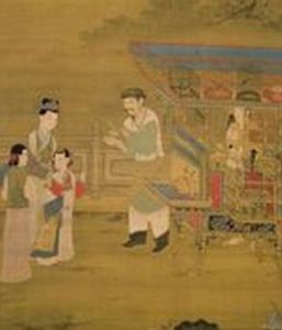 元人風雨歸舟圖軸