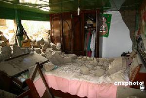 嚴重受損的民房