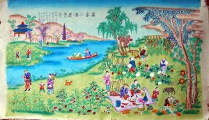 楊柳青年畫  莊稼人樂慶豐收