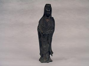 銅嵌銀觀音立像 銅嵌銀觀音立像