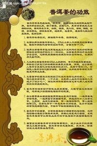 普洱茶的功效與作用