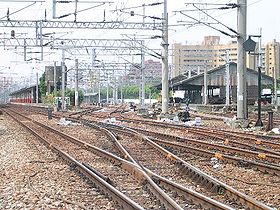 （圖）台南車站站場含月台及鐵路股道
