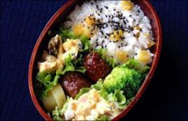 紅薯飯和燉漢堡牛肉餅便當 紅薯飯和燉漢堡牛肉餅便當